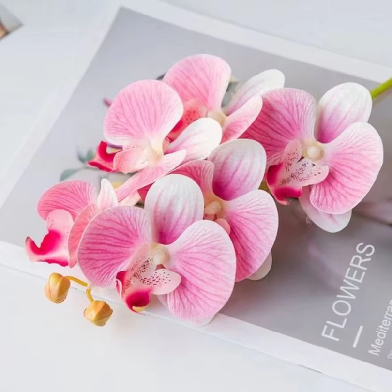 Art Craft Vase - 3D Artificial Flowers Plastic Butterfly Orchid