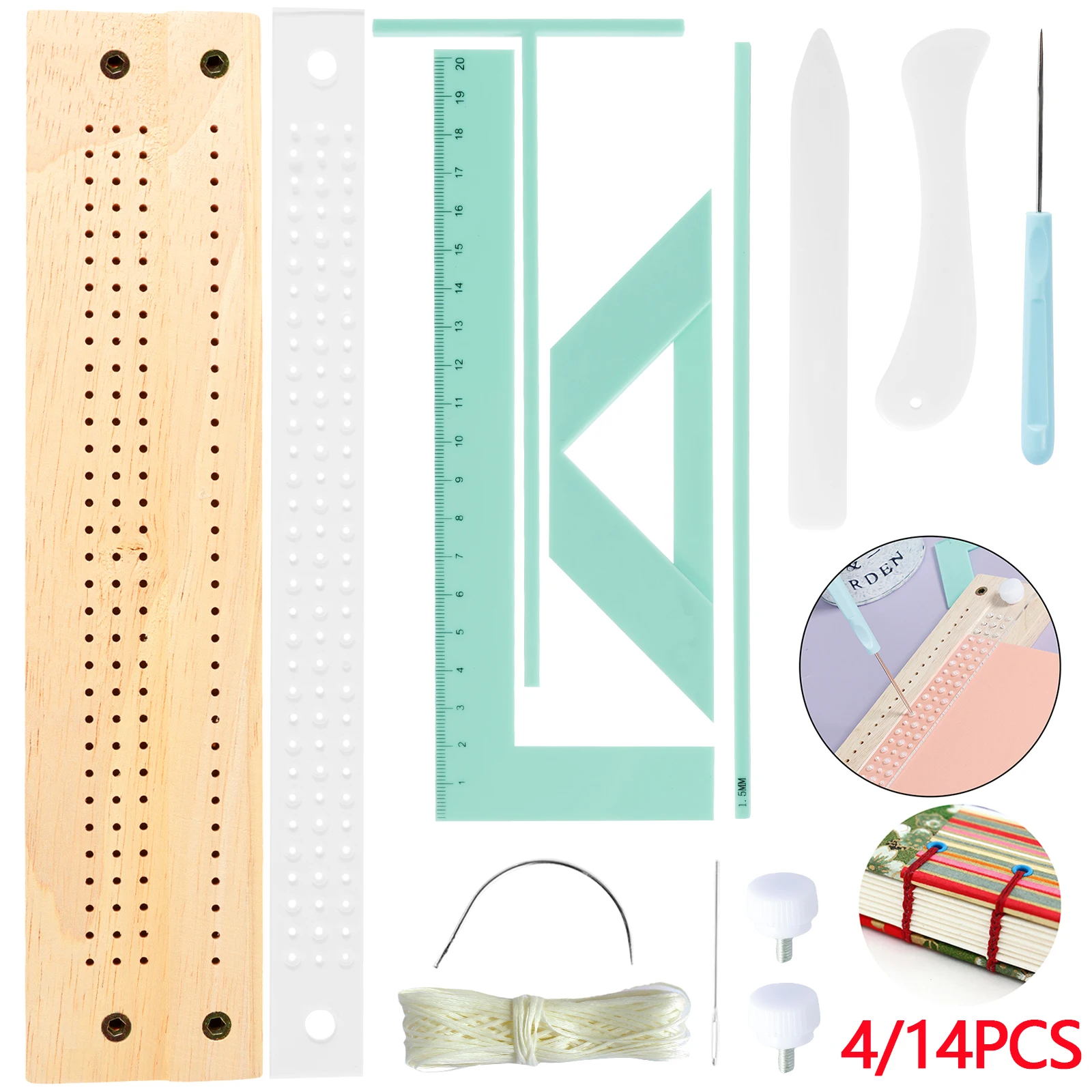 Art Craft Books - 14/4Pcs Scrapbooking Tool Book binding kit