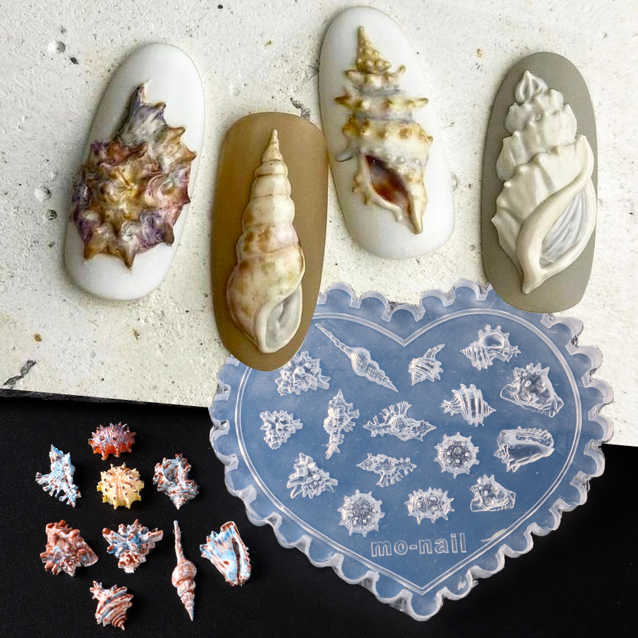 Art Craft Jellyfish - 1pc Ocean Theme 3D Silicone Nail