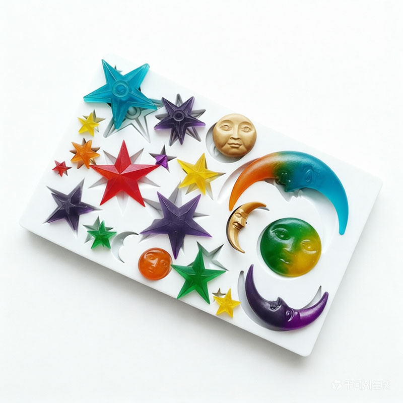 Art Craft Model - Sun Face Moon Stars Polymer Clay