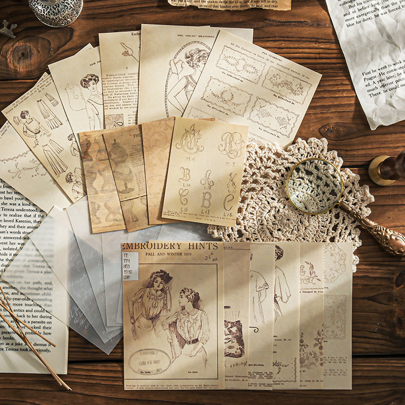 Art Craft Journals - Vintage Scrapbooking Craft Paper Kit Retro