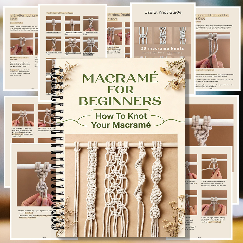 Art Craft Course - 1 Book Spiral Bound Knotting Notebook