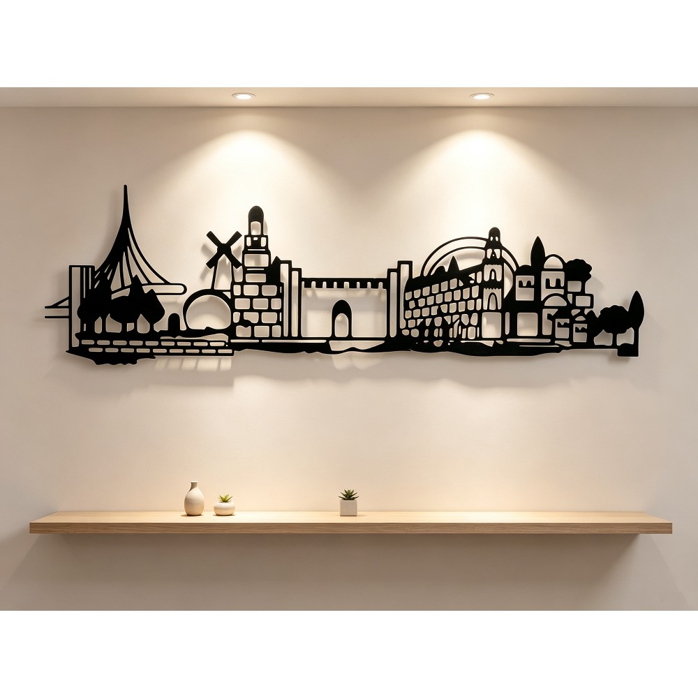 Art & Craft Tape - CIFBUY Metal Wall Art Jerusalem Skyline