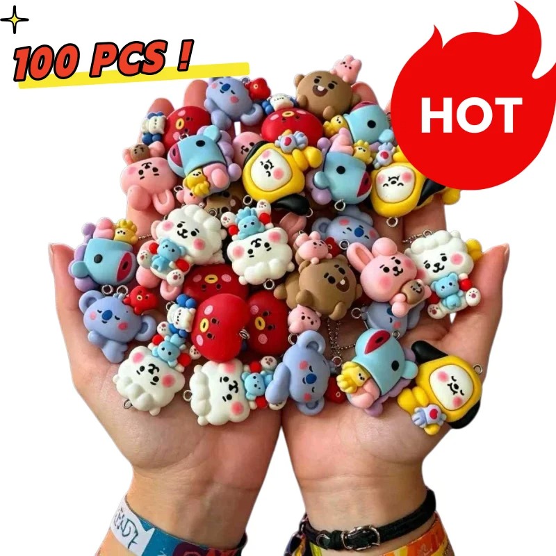 Art Craft Diy - 7pcs BT21 Resin Cartoon Charm DIY