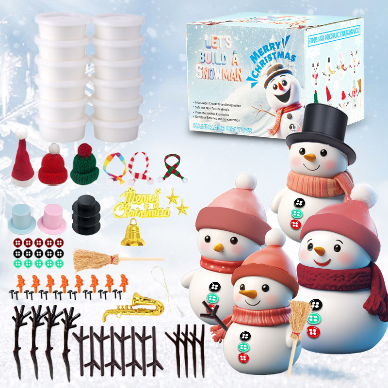 Art Craft Upholstery - 12 DIY Snowman set toys, Christmas
