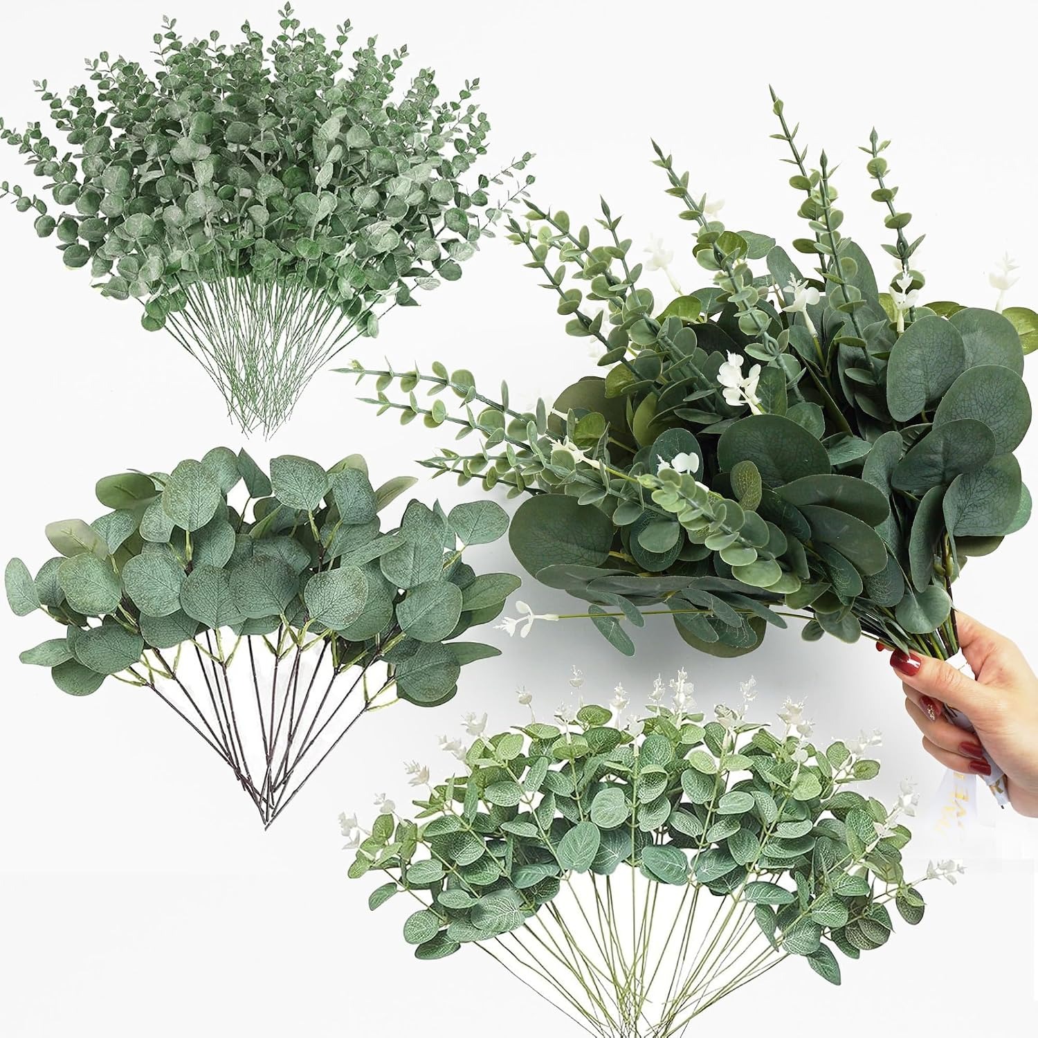 Art Craft Vase - 5/10/20Pcs Eucalyptus Leaves Bulk Faux Plant