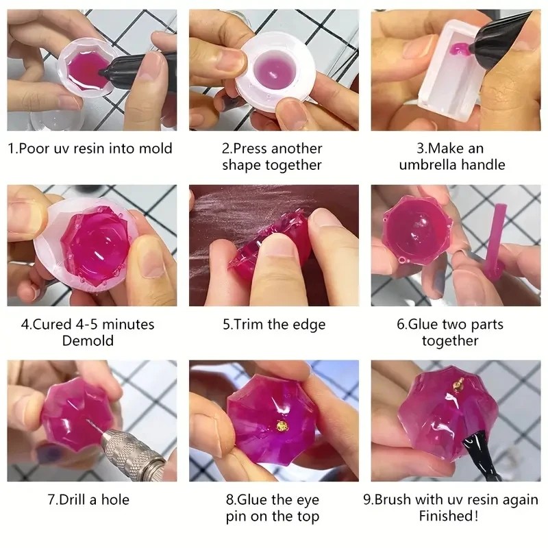 4pcs diy crystal resin cute um - Art Craft Model review and price