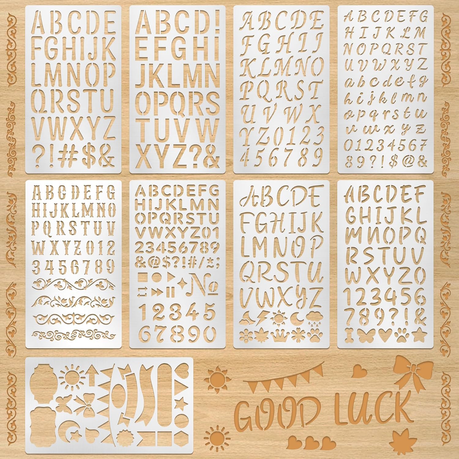 9Pcs Metal Letter Number Stenc - Art Craft Journals review and price