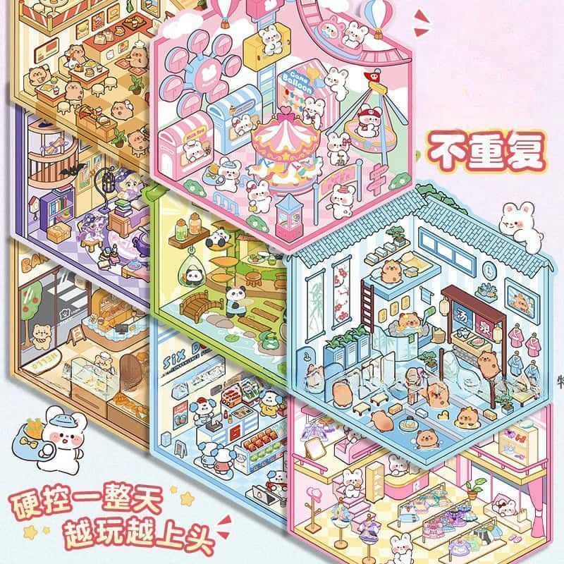 Miniature 3D Scene Stickers DI - Art Craft Diy review and price