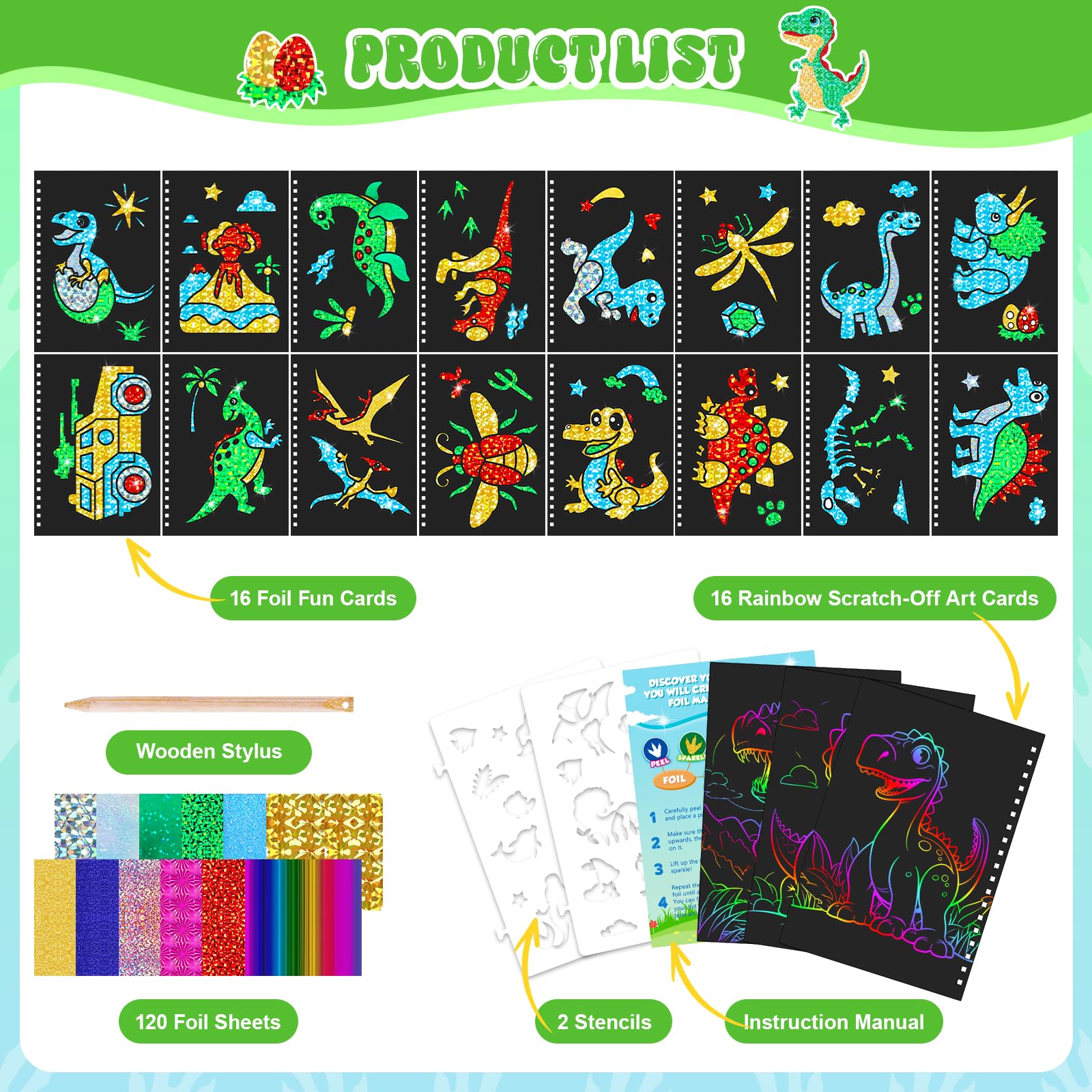 Dinosaur Scratch Art Book for  - Art Craft Books review and price
