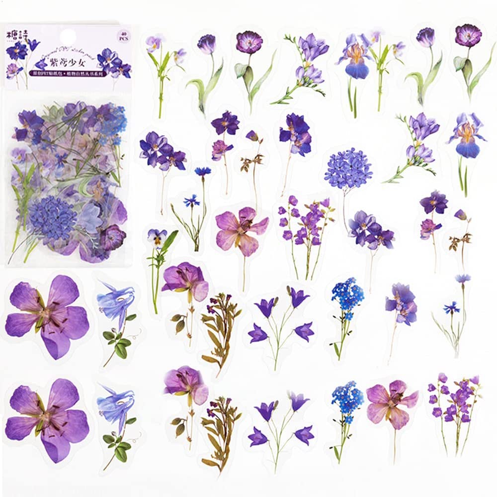 40 Pcs Scrapbook Stickers PET  - Art Craft Journals review and price