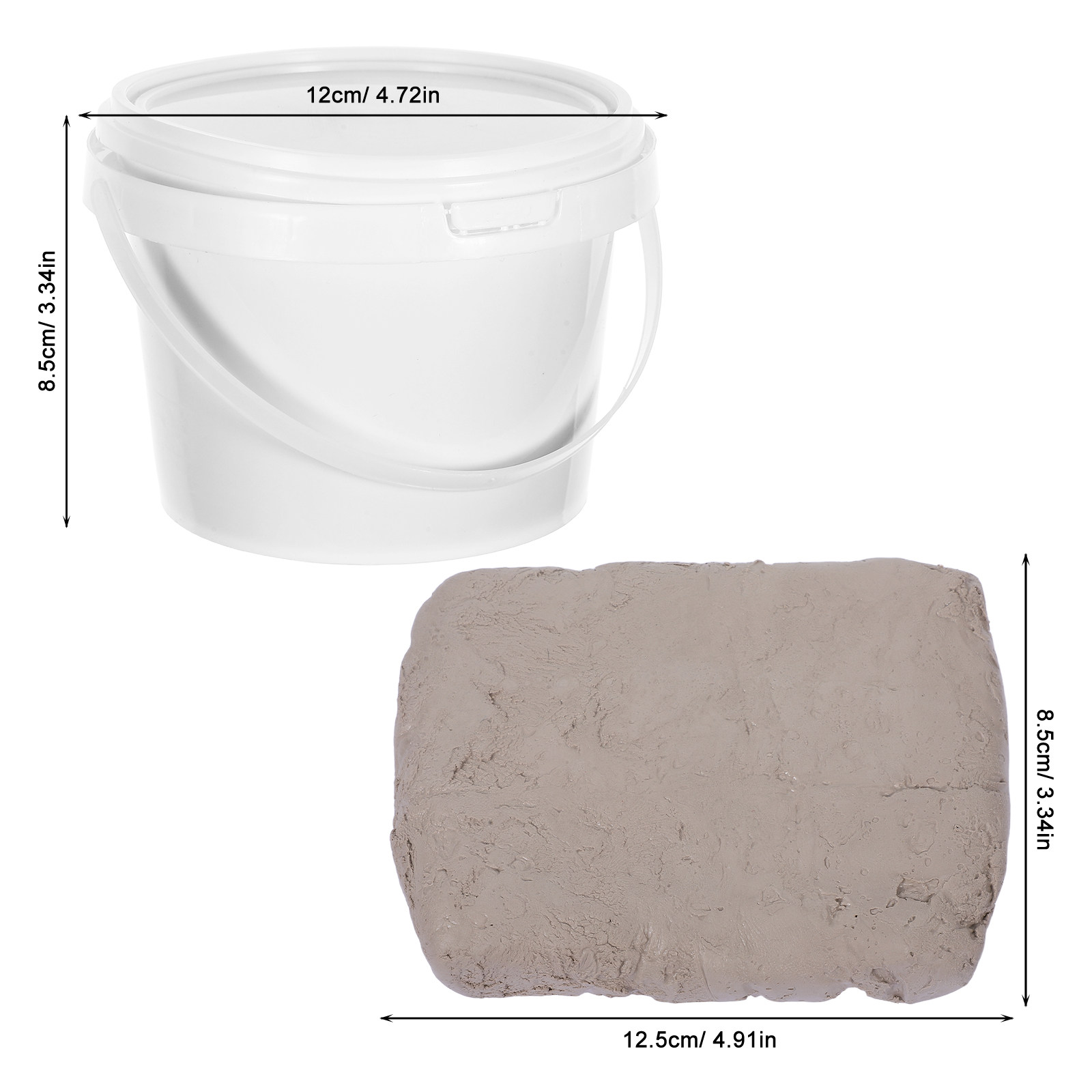 1Set Air Dry Clay White Bucket - Art Craft Model review and price