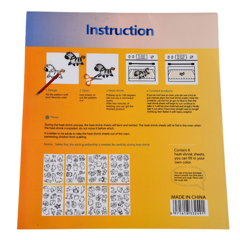 8 PCS Cute Animal Heat Shrink  - Craft And Art Difference review and price