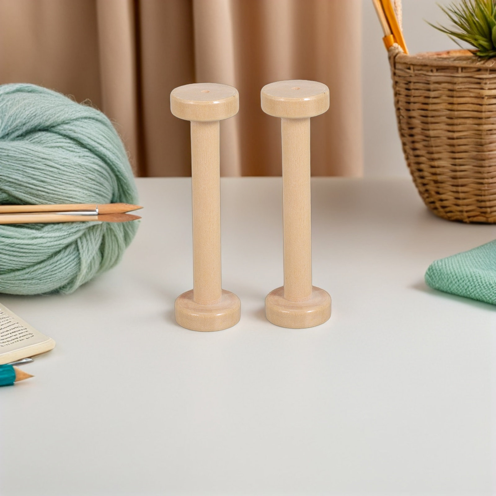 5Pcs Wooden Spools Natural Vin - Artwork Craft review and price
