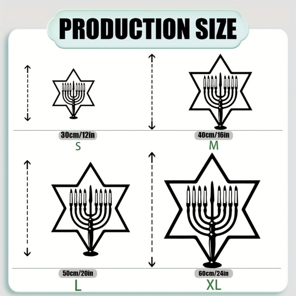 CIFBUY Metal Wall Art Menorah  - Art & Craft Tape review and price