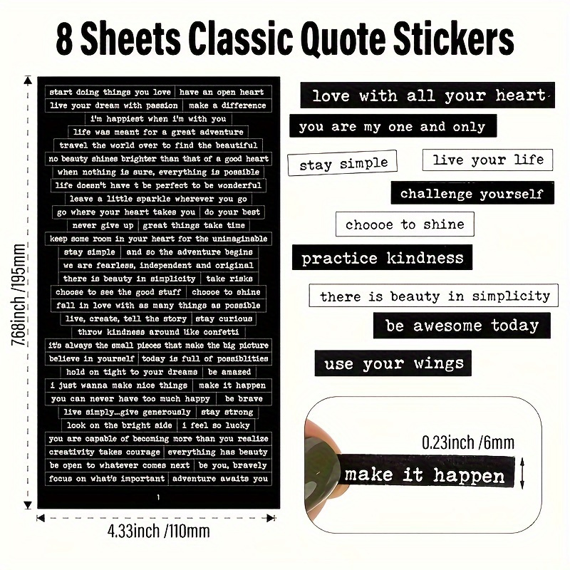 406pcs Inspirational Quote Sti - Art Craft Journals review and price
