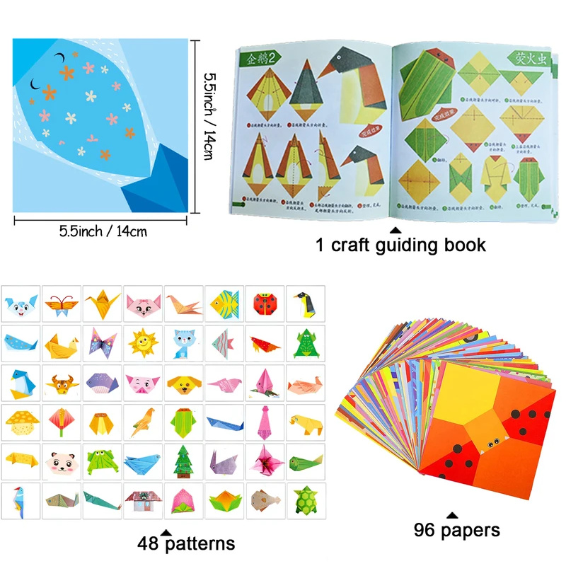 Origami Kit with 30/96 Sheets  - Art Craft Books review and price