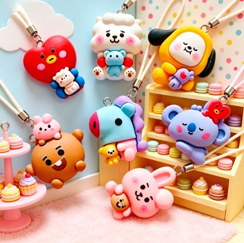 7pcs BT21 Resin Cartoon Charm  - Art Craft Diy review and price