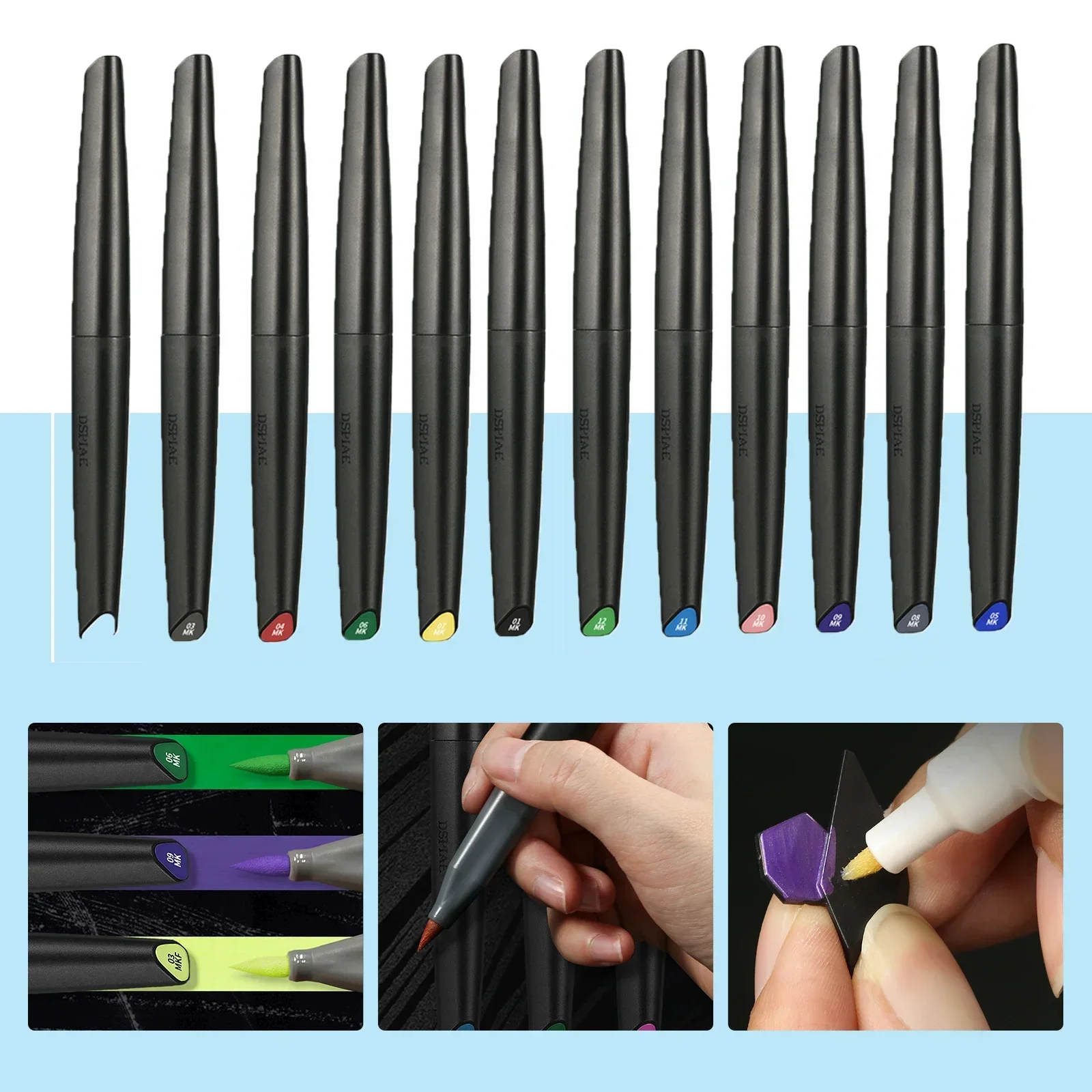 Dspiae 12 Colors Brush Pen Set - Eco Art Craft review and price