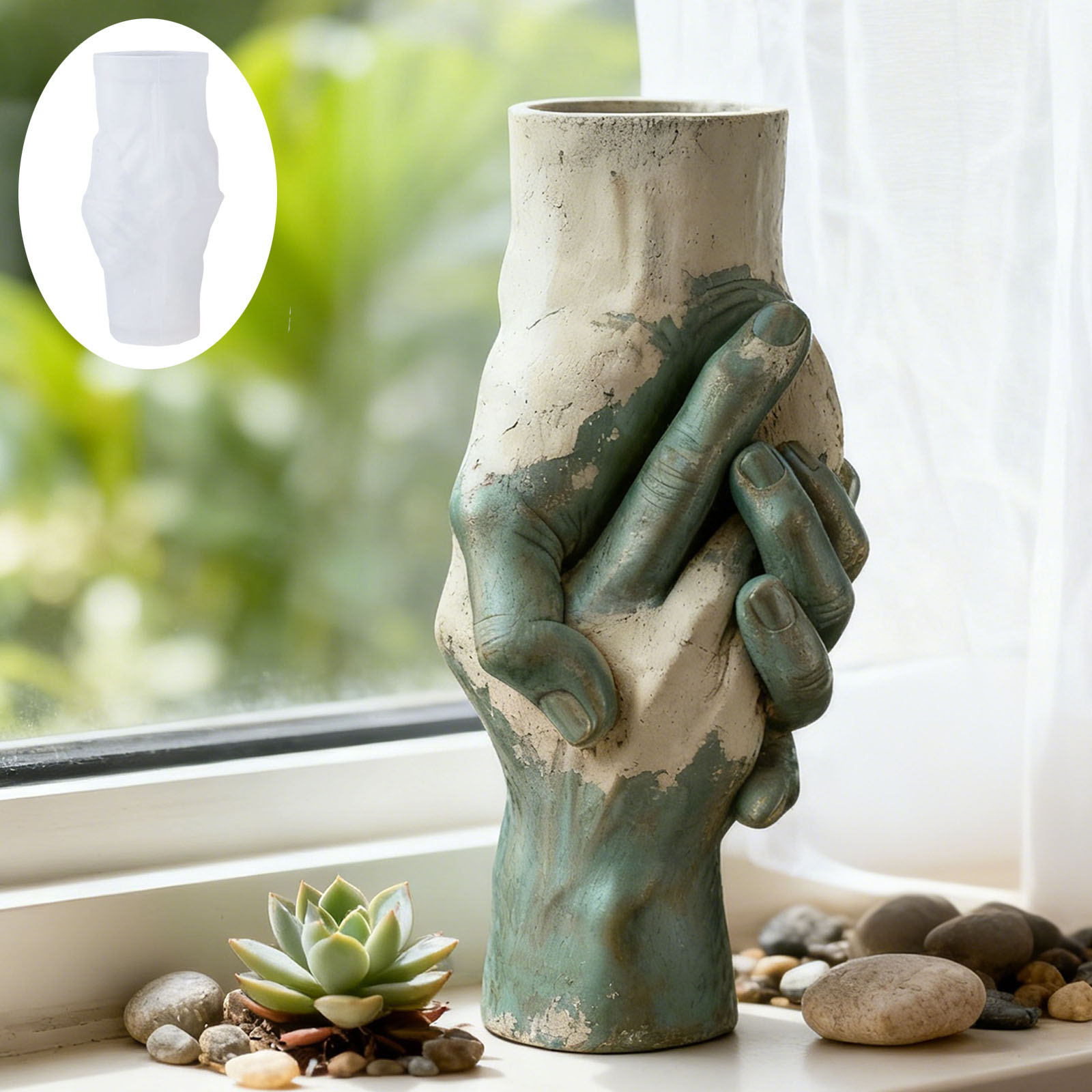 Artistic Hand-in-Hand Vase Sil - Art Craft Vase review and price