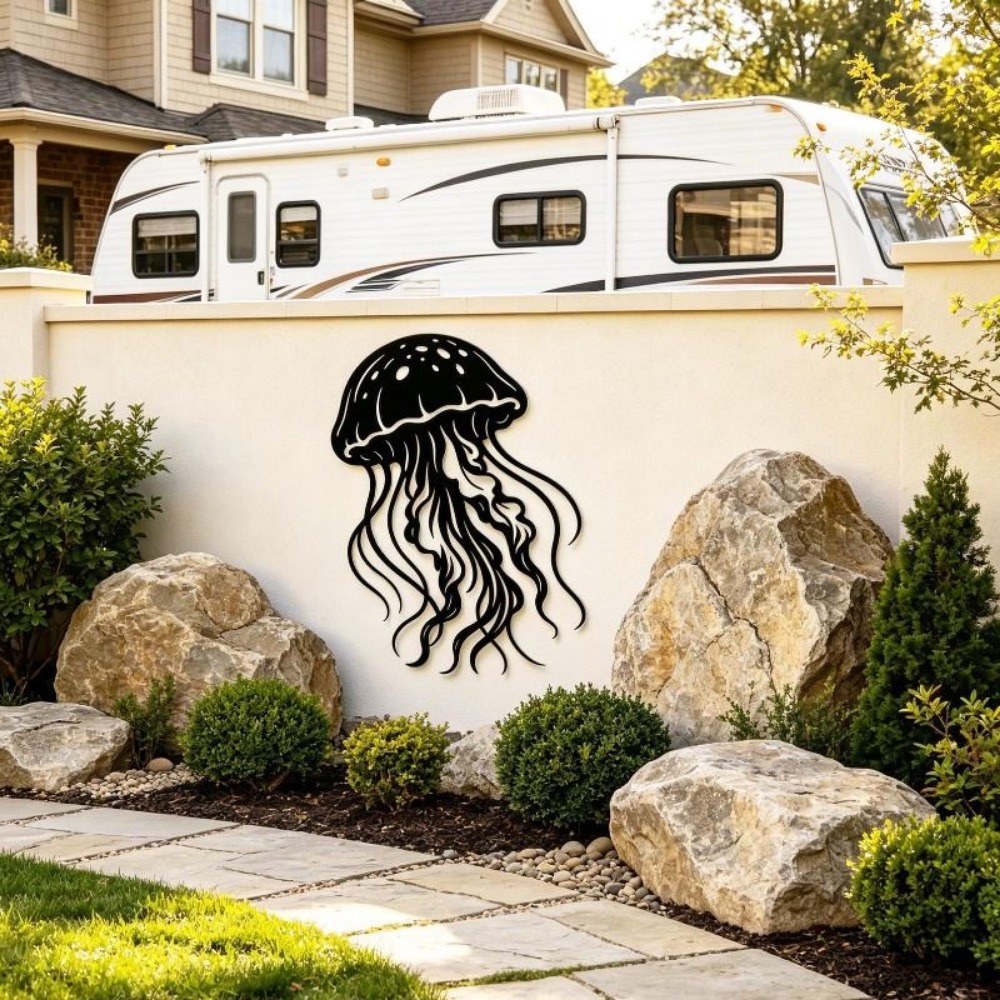 CIFBUY Metal Wall Art Jellyfis - Art Craft Jellyfish review and price